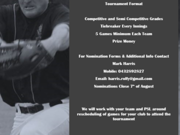 2017 - Warren Curran Memorial Tournament - Hosted by Bayswater Morley Softball Club